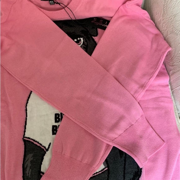 Generation Kiss Ultimate Diva Pink Dog Oversized Sweater Top NWT - Picture 5 of 8